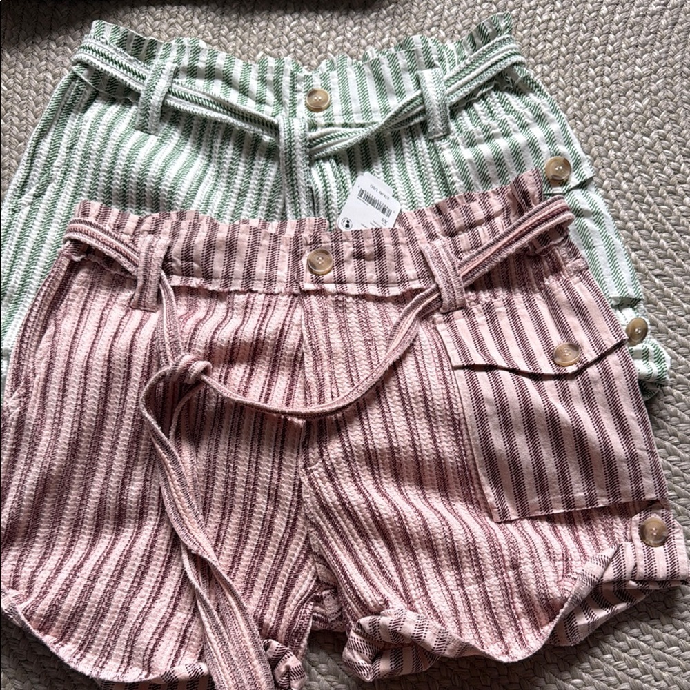 FREE PEOPLE Striped Pink and Green Women's Shorts
Brand new